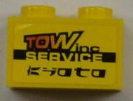 3004pb106 - Brick 1 x 2 with 'TOW inc' and 'SERVICE' and 'KYOTO' Pattern (Sticker) - Set 8186