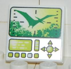 3068pb0428 - Tile 2 x 2 with Pteranodon Dino Hunting Screen, Buttons and Toggle Pattern