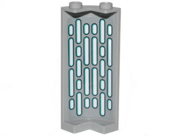 30987pb005 - Cylinder Quarter 2 x 2 x 5 with 1 x 1 Cutout with Blue and White Bars (SW Wall Lights) Pattern on Inside (Sticker) - Sets 75216 / 75324