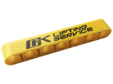 32524pb048 - Technic, Liftarm Thick 1 x 7 with Black 'LIFTING SERVICE' Pattern (Sticker) - Set 42108