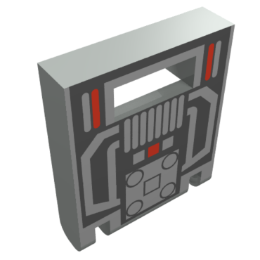 4346p68 - Container, Box 2 x 2 x 2 Door with Slot with M:Tron Pattern