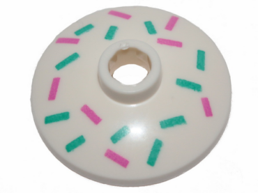 4740pb017 - Dish 2 x 2 Inverted (Radar) with Medium Azure and Pink Short Lines (Topping) Pattern