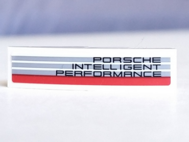 61678pb149R - Slope, Curved 4 x 1 with 'PORSCHE INTELLIGENT PERFORMANCE' Pattern Model Right Side (Sticker) - Set 75887