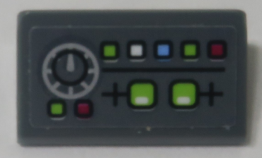 85984pb266 - Slope 30 1 x 2 x 2/3 with Knob, Lights and Buttons Pattern (Sticker) – Set 70919
