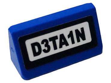 85984pb279 - Slope 30 1 x 2 x 2/3 with 'D3TA1N' Pattern (Sticker) - Set 60242