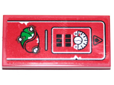 87079pb0581 - Tile 2 x 4 with Octan Logo and Gas/Fuel Gauge Pattern (Sticker) - Set 70823