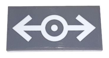 87079pb0699 - Tile 2 x 4 with Train Logo White Pattern (Sticker) - Set 60198