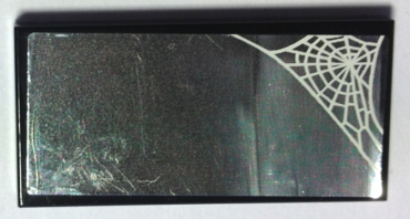 87079pb0864 - Tile 2 x 4 with White Spider Web on Mirror Pattern (Sticker) - Set 70133