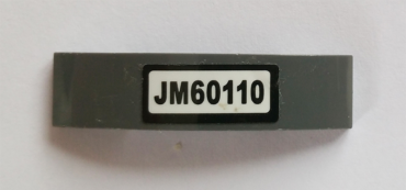 93273pb097 - Slope, Curved 4 x 1 x 2/3 Double with 'JM60110' Pattern (Sticker) - Set 60110