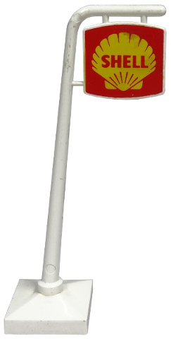 bb0107pb01 - Road Sign Cantilever Curved with 'SHELL' Pattern