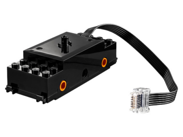 bb0896c01 - Electric, Train Motor 9V RC Train with Integrated Powered Up Attachment, Orange Wheel Holders