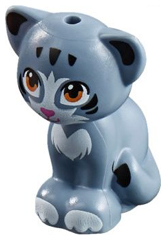11602pb04 - Cat, Friends / Elves, Sitting with Medium Nougat Eyes, Dark Pink Nose and Black and White Patches Pattern (Chico)