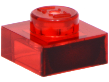 3024pb039 - Plate 1 x 1 with Black Side Pattern