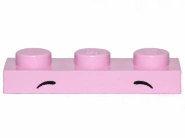 3623pb019 - Plate 1 x 3 with 2 Small Black Arcs, Middle and Rounded Pattern (Unikitty / Disco Kitty Eyebrows)
