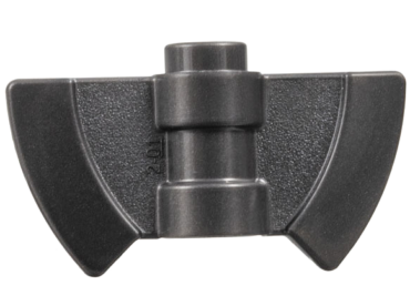 5689 - Minifigure, Weapon Axe Head, Double with Through Hole for Bar