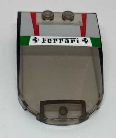 18973pb11 - Windscreen 6 x 4 x 1 1/3 Canopy Straight Sides with Ferrari Logo Pattern (Sticker) - Set 75886