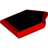 22385pb184 - Tile, Modified 2 x 3 Pentagonal with Black Pentagon Pattern