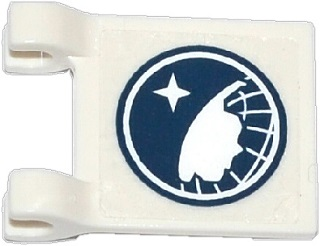 2335pb120 - Flag 2 x 2 Square with Arctic Explorer Logo Pattern on Both Sides (Stickers) - Set 60036