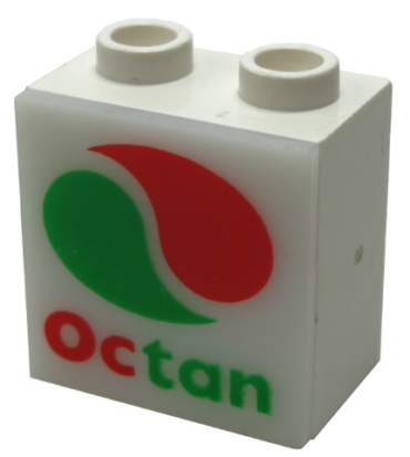 2383c03 - Electric, Light 1 1/8 x 2 x 1 2/3 Cabinet with Lamp Holes (Sign Back) with Milky White Electric, Light 2 x 2 Clip-On Plate with Octan Logo Pattern (2383 / 2384pb03)