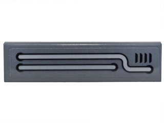 2431pb0463R - Tile 1 x 4 with Light Bluish Gray Pipes and Black Vents Model Right Side Pattern (Sticker) - Set 70905