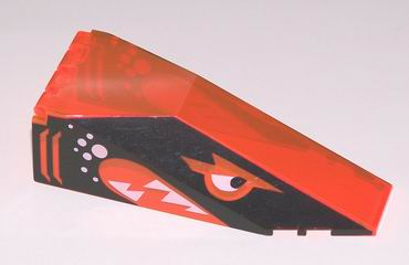 2507pb01 - Windscreen 10 x 4 x 2 1/3 Canopy with Black Aquasharks Pattern