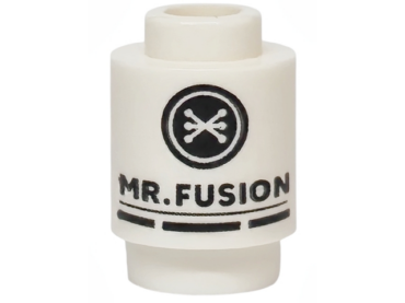 3062pb088 - Brick, Round 1 x 1 with Black 'MR. FUSION' Pattern