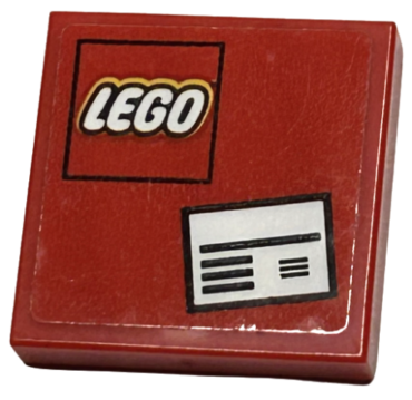 3068pb1005 - Tile 2 x 2 with LEGO Logo and White Packing Label Pattern (Sticker) - Set 60101