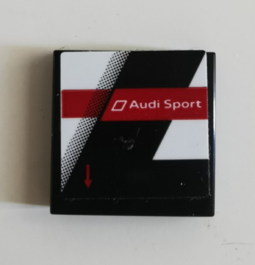 3068pb1429R - Tile 2 x 2 with White 'Audi Sport' Pattern Model Right Side (Sticker) - Set 75872