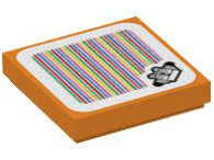3068pb2062 - Tile 2 x 2 with Super Mario Scanner Code Waddlewing Pattern (Sticker) - Set 71410
