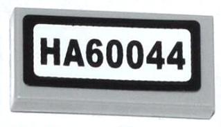 3069pb0307 - Tile 1 x 2 with 'HA60044' Pattern (Sticker) - Set 60044