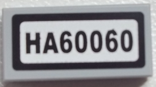 3069pb0309 - Tile 1 x 2 with 'HA60060' Pattern (Sticker) - Set 60060