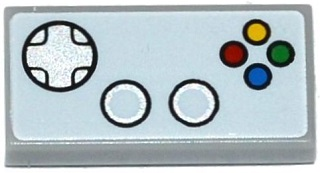 3069pb0344 - Tile 1 x 2 with Computer Gamepad Pattern