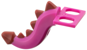 35756pb02 - Minifigure Costume Tail Dragon with Dark Red Spikes Pattern
