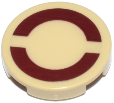 4150pb198 - Tile, Round 2 x 2 with Dark Red SW Small Semicircles on Transparent Background Pattern (Sticker) - Set 8088