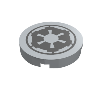 4150ps5 - Tile, Round 2 x 2 with SW Imperial Logo Pattern