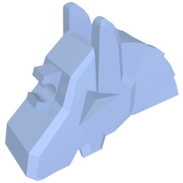48492 - Horse Battle Helmet, Angular