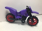 50860c08 - Motorcycle Dirt Bike with Black Chassis and Red Wheels