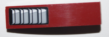 61678pb124 - Slope, Curved 4 x 1 with Silver Vents Pattern (Sticker) - Set 60138