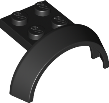 7957 - Vehicle, Mudguard 4 x 3 x 1 1/3 with Arch Round
