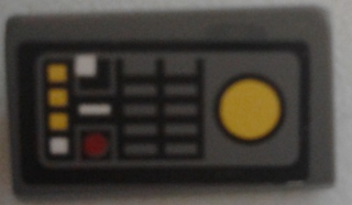85984pb170 - Slope 30 1 x 2 x 2/3 with SW Control Panel and Buttons Pattern (Sticker) - Set 9515