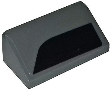 85984pb242R - Slope 30 1 x 2 x 2/3 with Black Curved Corner on Dark Bluish Gray Background Pattern Model Right Side (Sticker) - Set 75877
