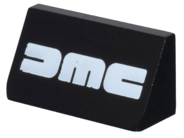 85984pb376 - Slope 30 1 x 2 x 2/3 with White 'DMC' Delorean Motor Company Logo Pattern