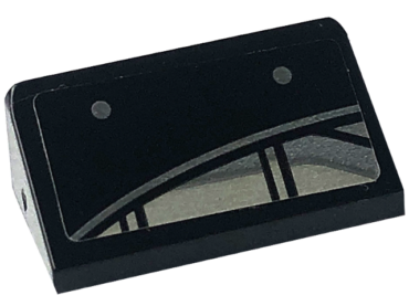 85984pb382R - Slope 30 1 x 2 x 2/3 with Silver Dots and Engine Pattern Model Right Side (Sticker) - Set 76181