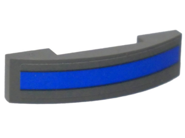 93273pb135 - Slope, Curved 4 x 1 x 2/3 Double with Blue Stripe Pattern (Sticker) - Set 75149