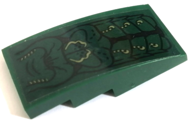 93606pb184 - Slope, Curved 4 x 2 with Scales and Skin with Black Contour Lines Pattern (Sticker) - Set 76185