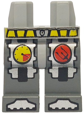 970c85pb03 - Hips and Dark Bluish Gray Legs with Atlantis Diver with Pressure Gauge Pattern