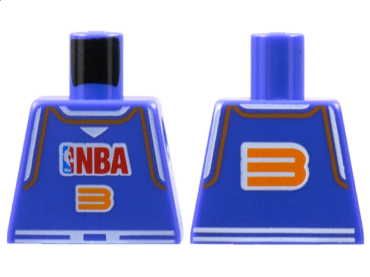 973bpb179 - Torso NBA Player Number 3 Pattern