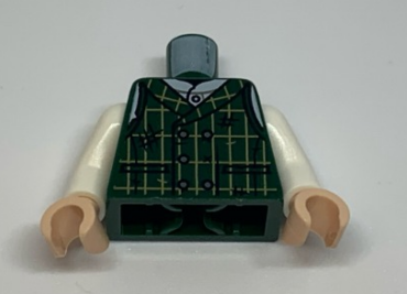 973pb4094c01 - Torso Dark Green Patched Vest and White Shirt Pattern / White Arms / Light Nougat Hands