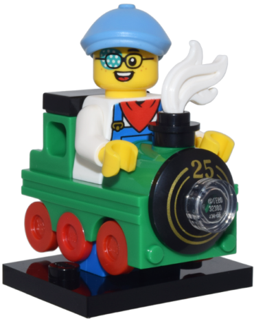 col25-10 - Train Kid, Series 25 (Complete Set with Stand and Accessories)