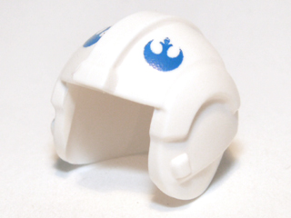x164px3 - Minifigure, Headgear Helmet SW Rebel Pilot with Blue Rebel Alliance Symbol Pattern
